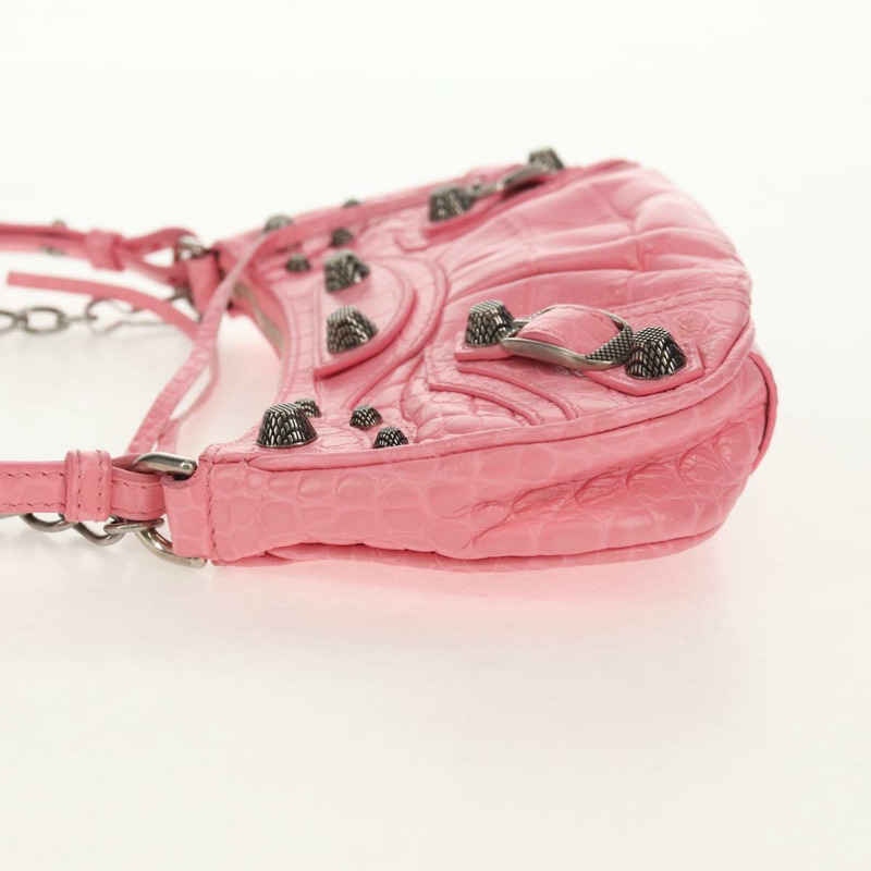 【日本直送】BALENCIAGA LucaGol XS 單肩包 皮革 兩用 粉紅色/銀色 695814 正品 146072SAM-2