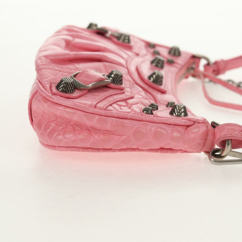 【日本直送】BALENCIAGA LucaGol XS 單肩包 皮革 兩用 粉紅色/銀色 695814 正品 146072SAM-3