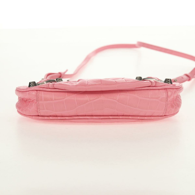 【日本直送】BALENCIAGA LucaGol XS 單肩包 皮革 兩用 粉紅色/銀色 695814 正品 146072SAM-4