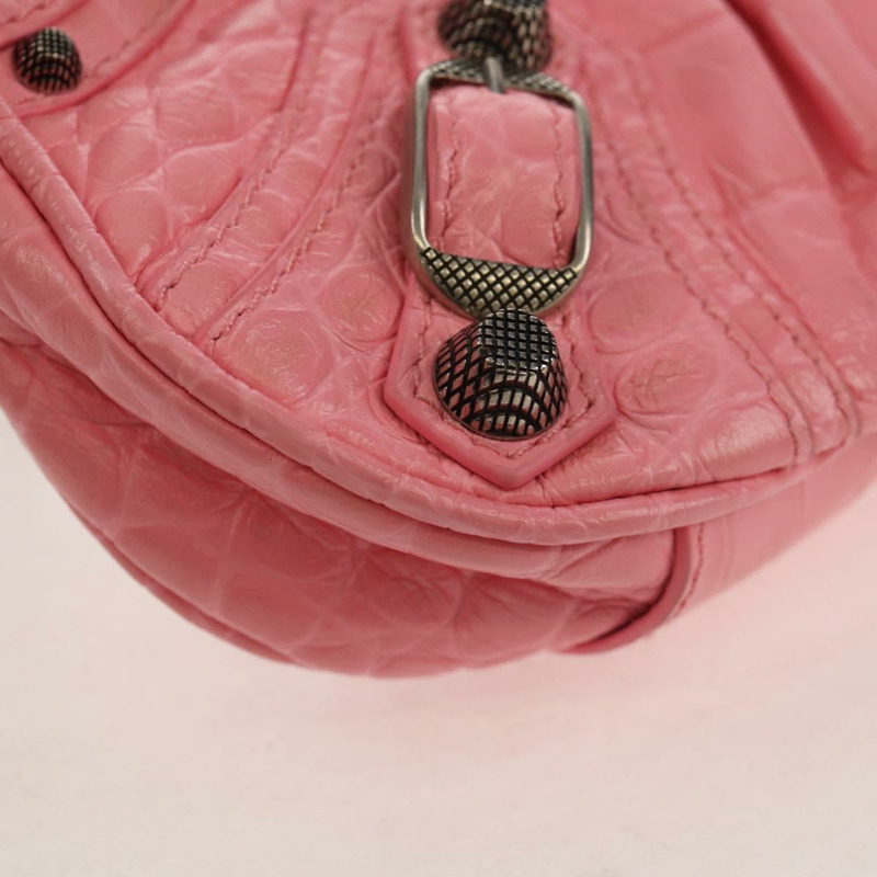 【日本直送】BALENCIAGA LucaGol XS 單肩包 皮革 兩用 粉紅色/銀色 695814 正品 146072SAM-14