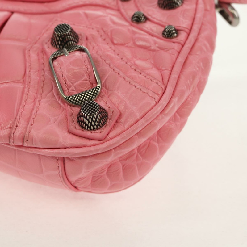 【日本直送】BALENCIAGA LucaGol XS 單肩包 皮革 兩用 粉紅色/銀色 695814 正品 146072SAM-15