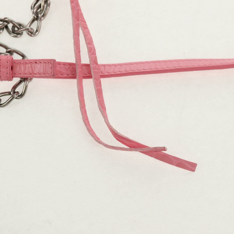 【日本直送】BALENCIAGA LucaGol XS 單肩包 皮革 兩用 粉紅色/銀色 695814 正品 146072SAM-19