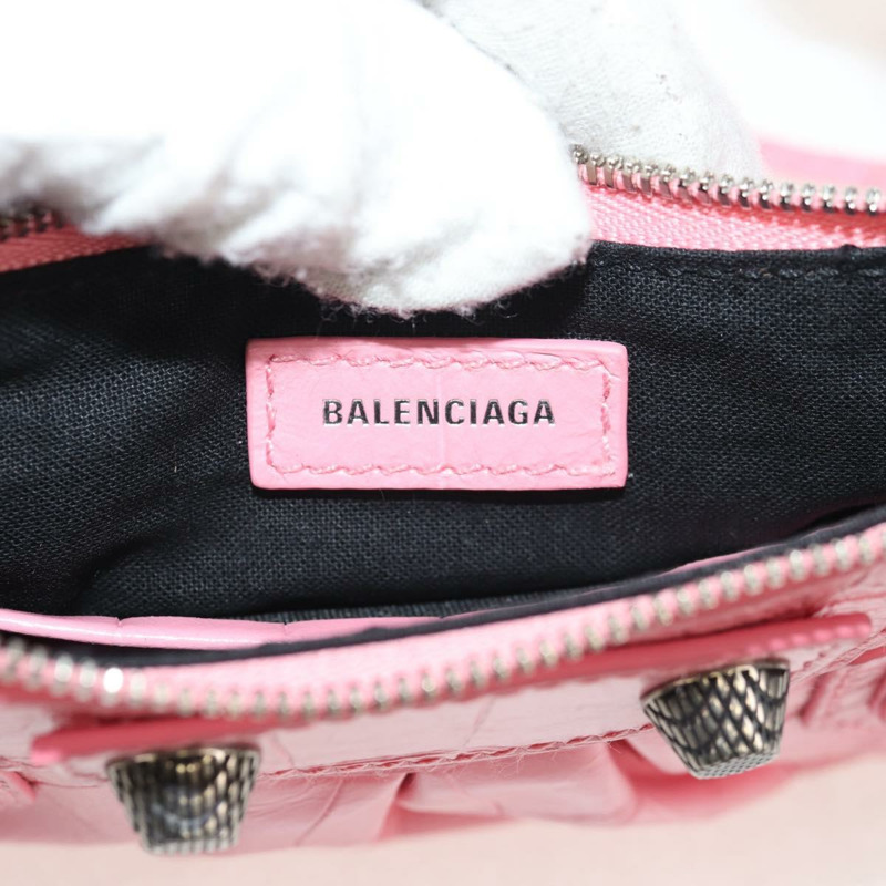 【日本直送】BALENCIAGA LucaGol XS 單肩包 皮革 兩用 粉紅色/銀色 695814 正品 146072SAM-20