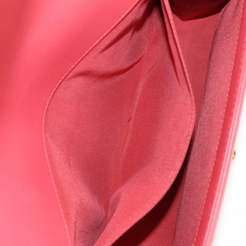 【日本直送】香奈兒 (CHANEL) 鏈條絎縫 Boy Chanel 包，羊皮材質，粉紅色金色雙C標誌，正品編號 144832SAM-25