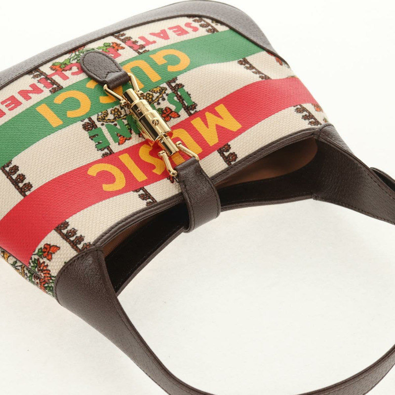 【日本直送】GUCCI 新款 Jackie 肩背包 帆布 棕色 金色 636706 正品 134340SM-5
