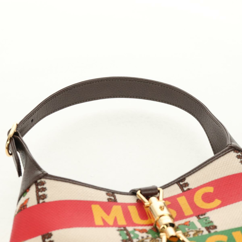 【日本直送】GUCCI 新款 Jackie 肩背包 帆布 棕色 金色 636706 正品 134340SM-13