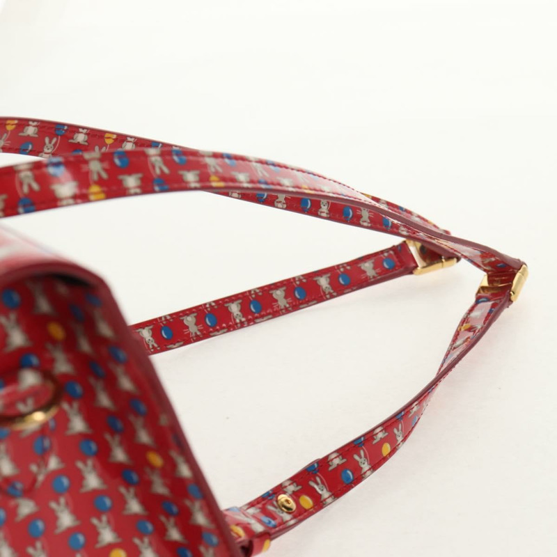 【日本直送】Salvatore Ferragamo Vala 背包，乙烯基塗層，三向紅金配色，正品編號 134344SAV-8