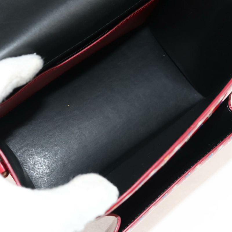 【日本直送】Salvatore Ferragamo Vala 背包，乙烯基塗層，三向紅金配色，正品編號 134344SAV-9