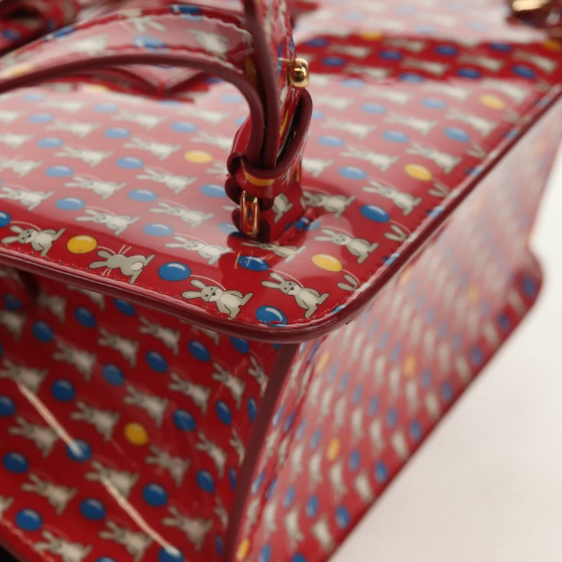 【日本直送】Salvatore Ferragamo Vala 背包，乙烯基塗層，三向紅金配色，正品編號 134344SAV-17