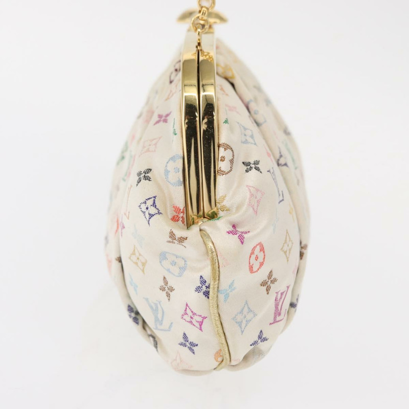 【日本直送】路易威登 (LOUIS VUITTON) 多色緞面 Omoniere 手拿包 白色 M92060 LV 正品 134363SAV-2