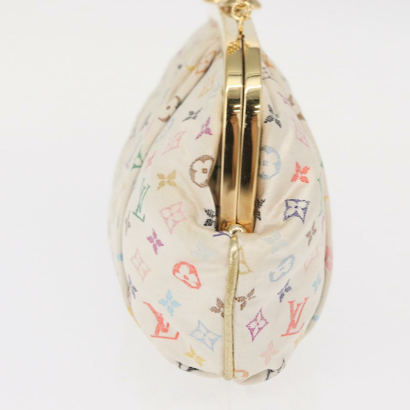 【日本直送】路易威登 (LOUIS VUITTON) 多色緞面 Omoniere 手拿包 白色 M92060 LV 正品 134363SAV-3