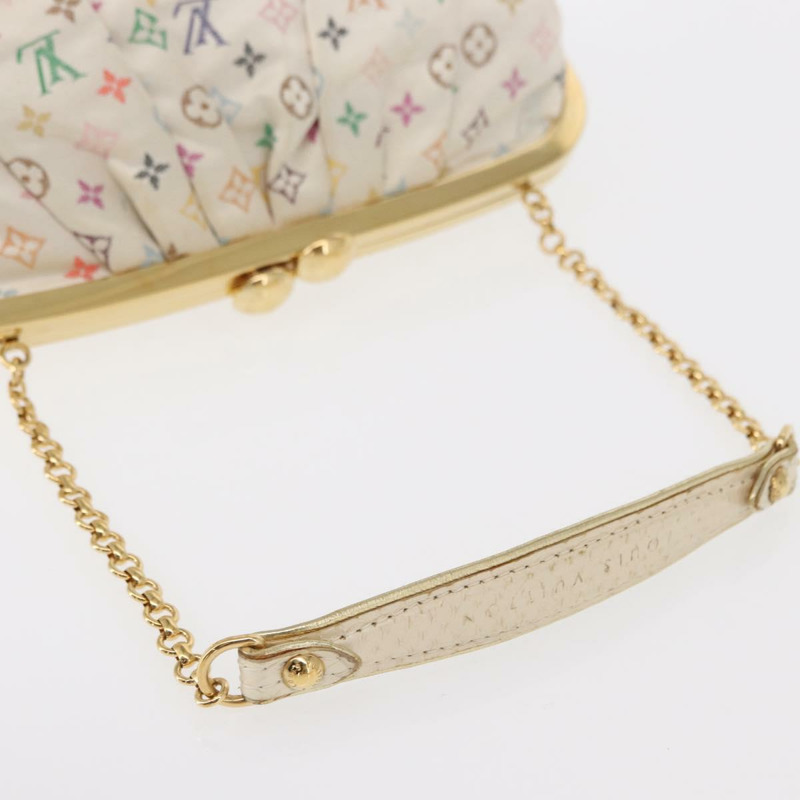 【日本直送】路易威登 (LOUIS VUITTON) 多色緞面 Omoniere 手拿包 白色 M92060 LV 正品 134363SAV-6