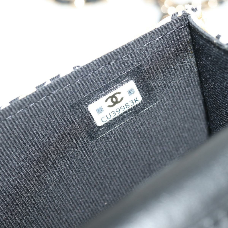 【日本直送】香奈兒 (CHANEL) 絎縫鏈條肩背包 尼龍材質 棕色 金色 CC 標誌 Auth 144002M-10