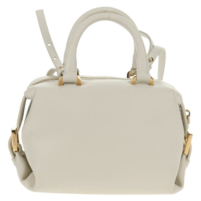 【日本直送】FENDI 手提包 皮革 兩用 白色 金色 正品 134353SAM-2