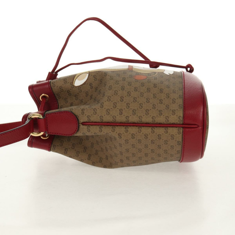 【日本直送】GUCCI Micro GG Supreme哆啦A夢聯名手提包 PVC 米色 655597 正品 152451SM-2