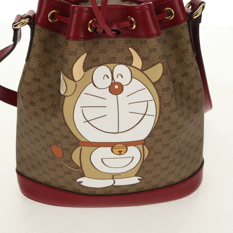 【日本直送】GUCCI Micro GG Supreme哆啦A夢聯名手提包 PVC 米色 655597 正品 152451SM-13