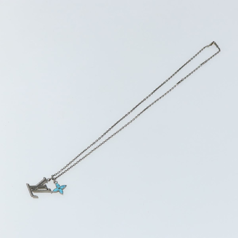 【日本直送】路易威登 LV 印花字母項鍊 銀色 M80208 LV 正品 153584SAM-1