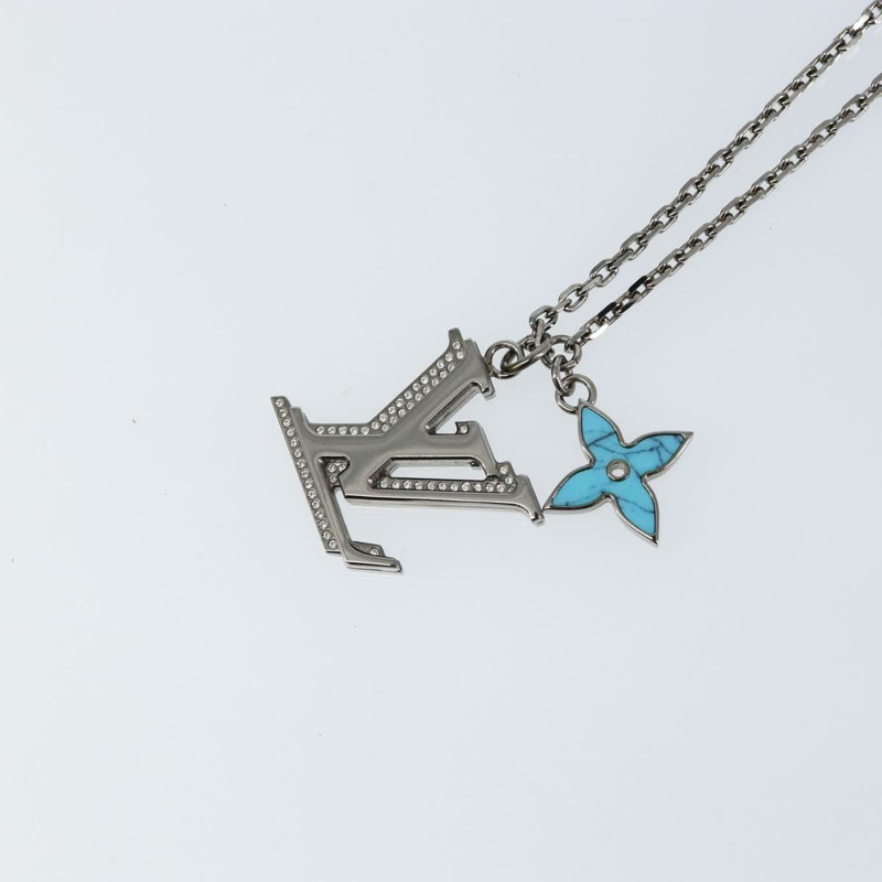 【日本直送】路易威登 LV 印花字母項鍊 銀色 M80208 LV 正品 153584SAM-2