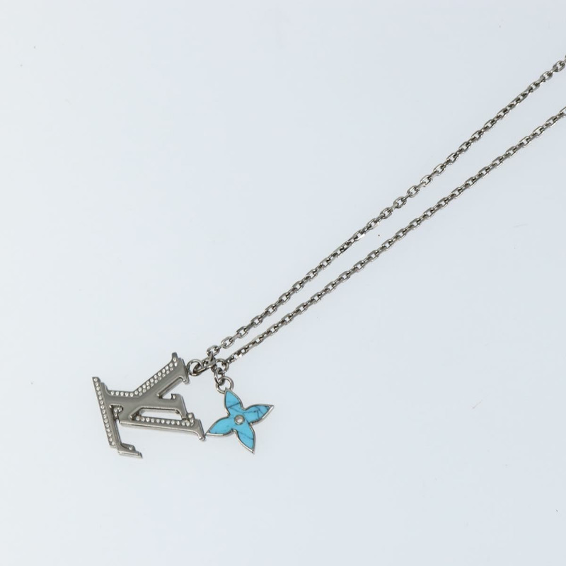 【日本直送】路易威登 LV 印花字母項鍊 銀色 M80208 LV 正品 153584SAM-3
