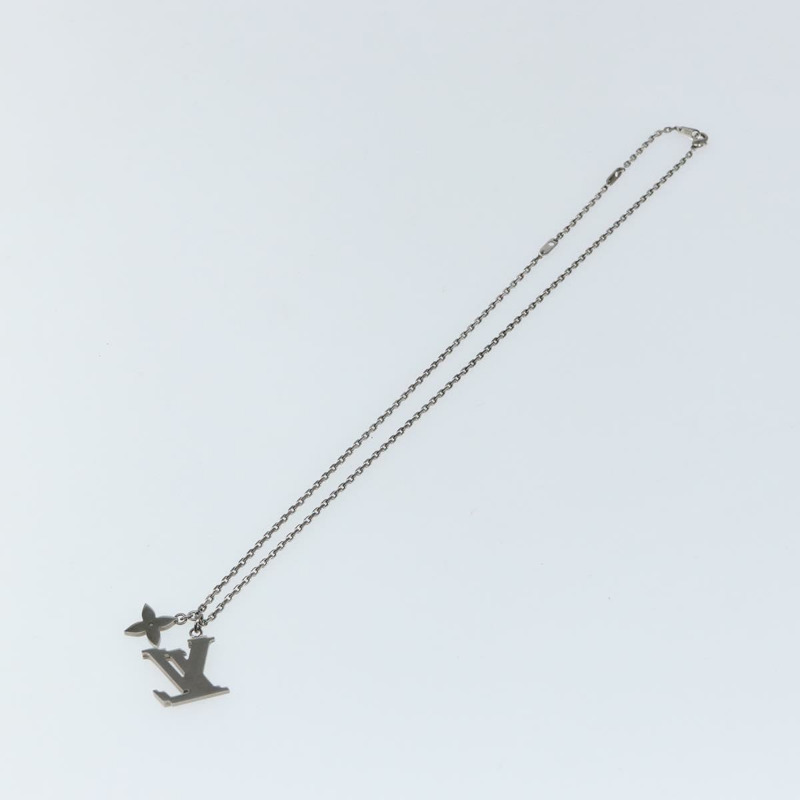 【日本直送】路易威登 LV 印花字母項鍊 銀色 M80208 LV 正品 153584SAM-8