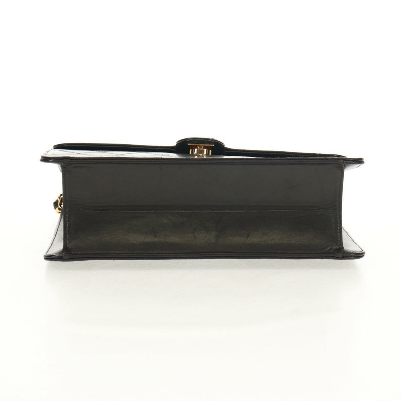 【日本直送】香奈兒 (CHANEL) 鏈條肩背包，羊皮材質，黑色，金色雙C標誌，正品編號 148654SAM-4