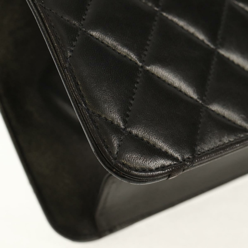 【日本直送】香奈兒 (CHANEL) 鏈條肩背包，羊皮材質，黑色，金色雙C標誌，正品編號 148654SAM-15