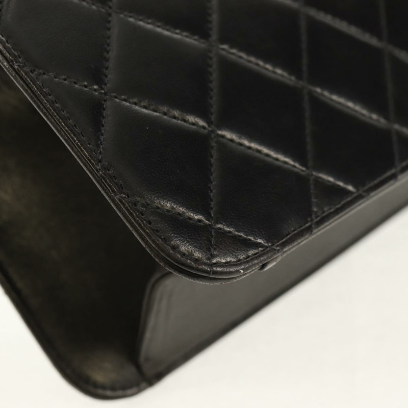 【日本直送】香奈兒 (CHANEL) 鏈條肩背包，羊皮材質，黑色，金色雙C標誌，正品編號 148654SAM-17