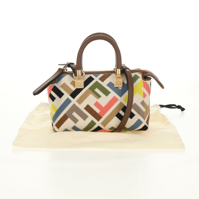 【日本直送】FENDI Zucca帆布迷你By The Way手提包 2way 多色金色 正品 154164SM-11