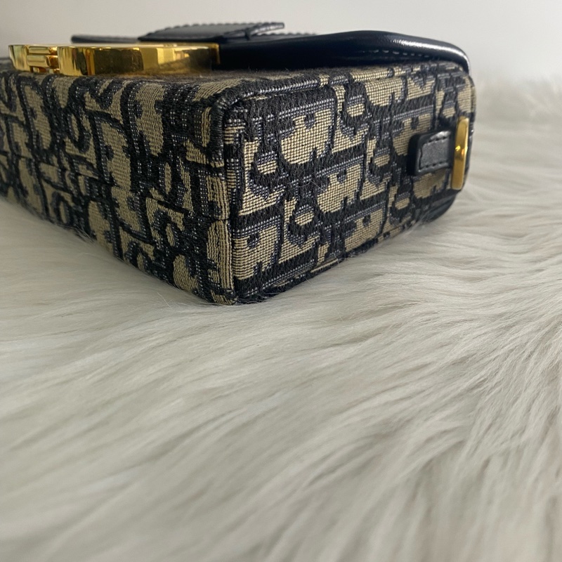 DIOR迪奧 30 Montaigne 蒙田系列 Oblique 刺繡老花滿印 寬肩帶-2