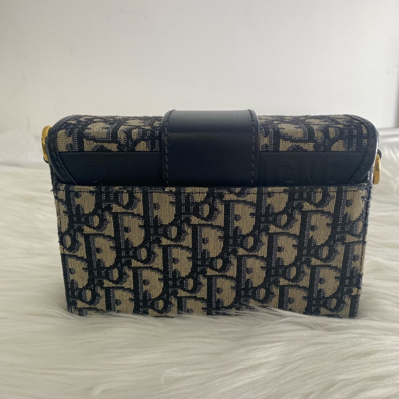 DIOR迪奧 30 Montaigne 蒙田系列 Oblique 刺繡老花滿印 寬肩帶-10