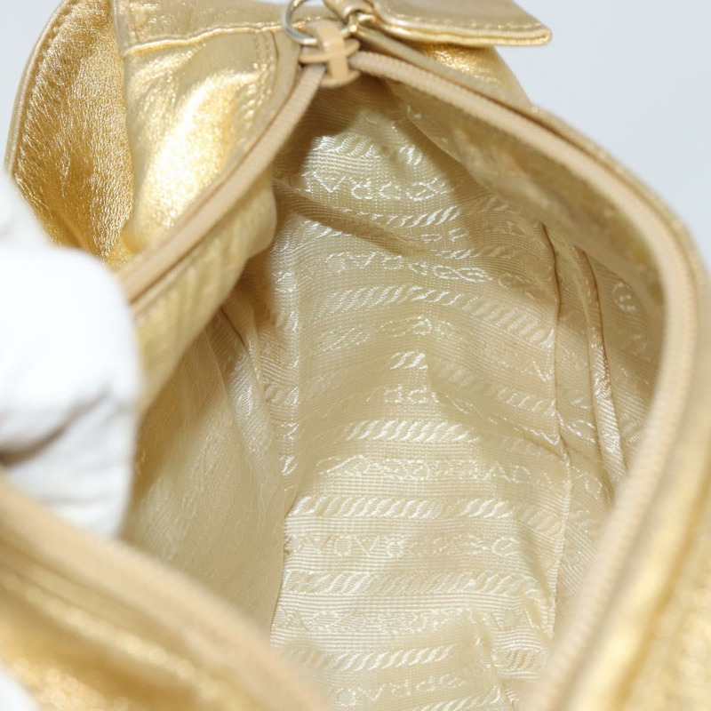 【日本直送】PRADA 金色皮革肩背包 正品 156454SAV-19