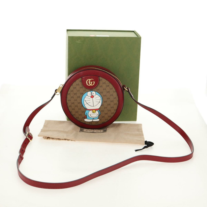 【日本直送】GUCCI Micro GG Supreme Doraemon 聯名手袋 PVC 米色 625216 正品 157114SM-11