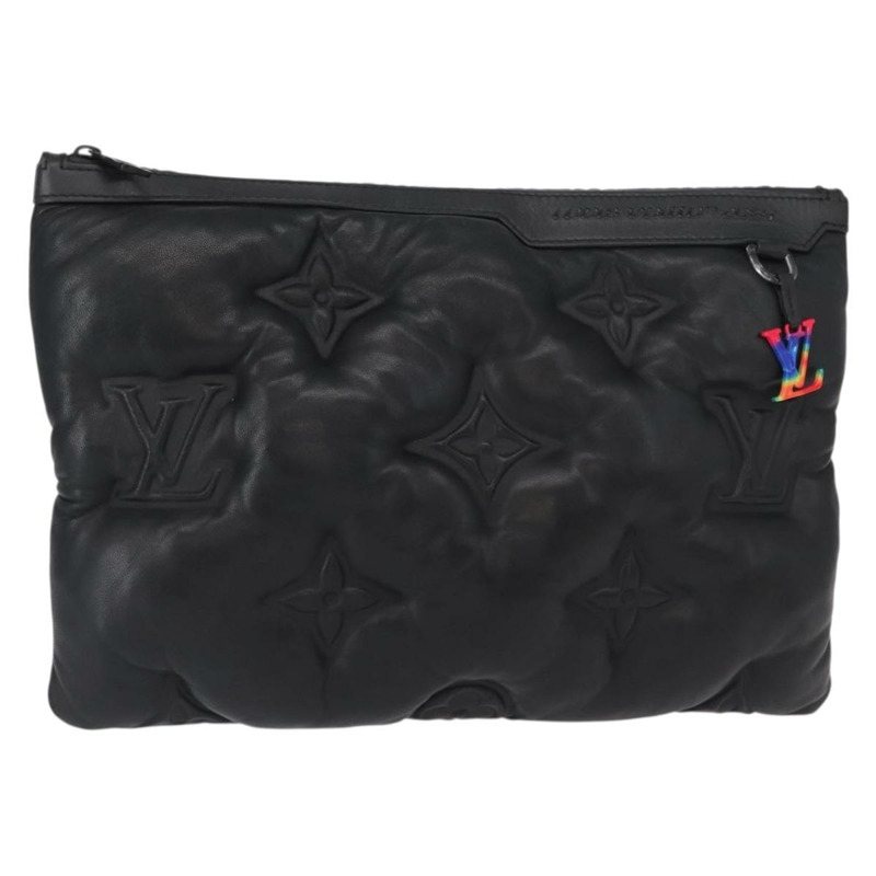 【日本直送】路易威登 Monogram 壓花 Pochette A4 手拿包 黑色 M68775 正品 156663SM-0
