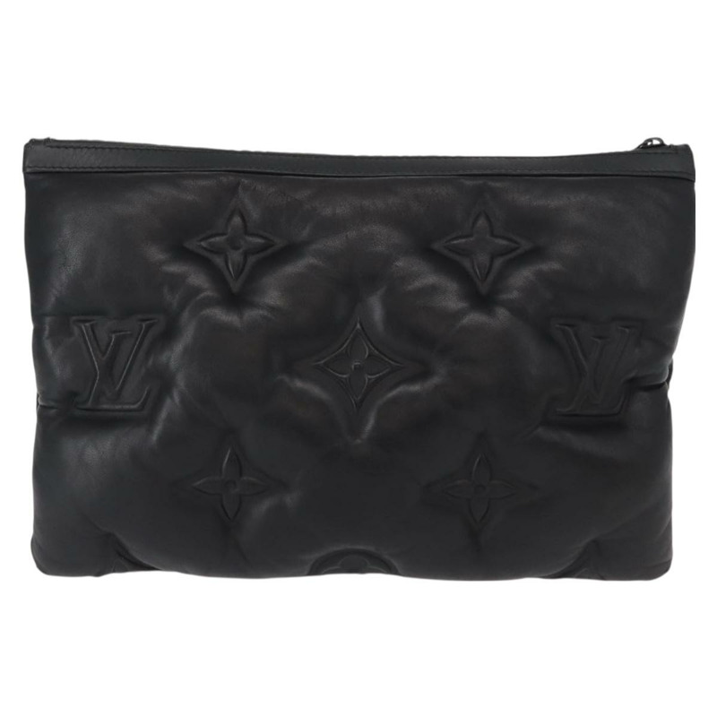 【日本直送】路易威登 Monogram 壓花 Pochette A4 手拿包 黑色 M68775 正品 156663SM-1