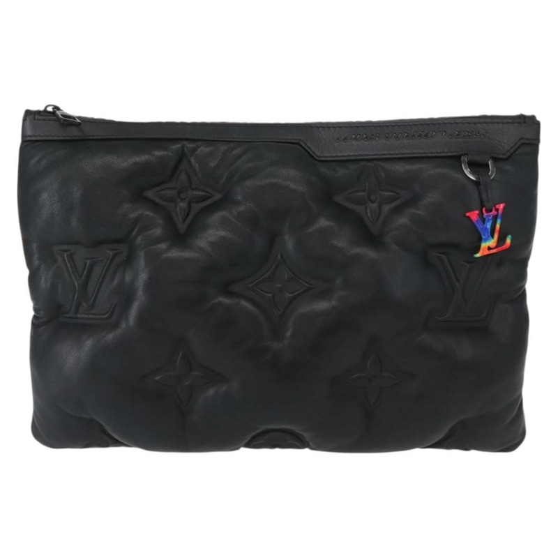 【日本直送】路易威登 Monogram 壓花 Pochette A4 手拿包 黑色 M68775 正品 156663SM-12