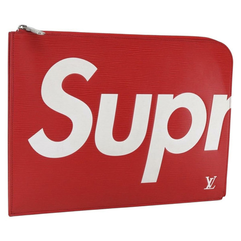路易威登 Epi Supreme Pochette Jules GM 手袋 紅色 白色 M67722 LV 正品 158916SM