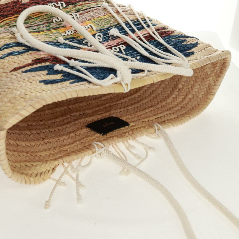 【日本直送】CELINE 籃子包手提包 拉菲草 米色 正品 159620V-5