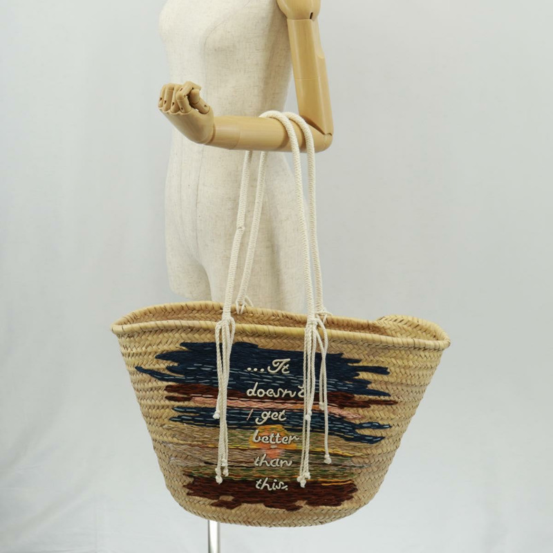 【日本直送】CELINE 籃子包手提包 拉菲草 米色 正品 159620V-27