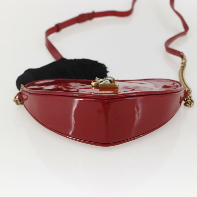 【日本直送】SAINT LAURENT Court 琺瑯紅金肩包 Auth 159321SAV-4