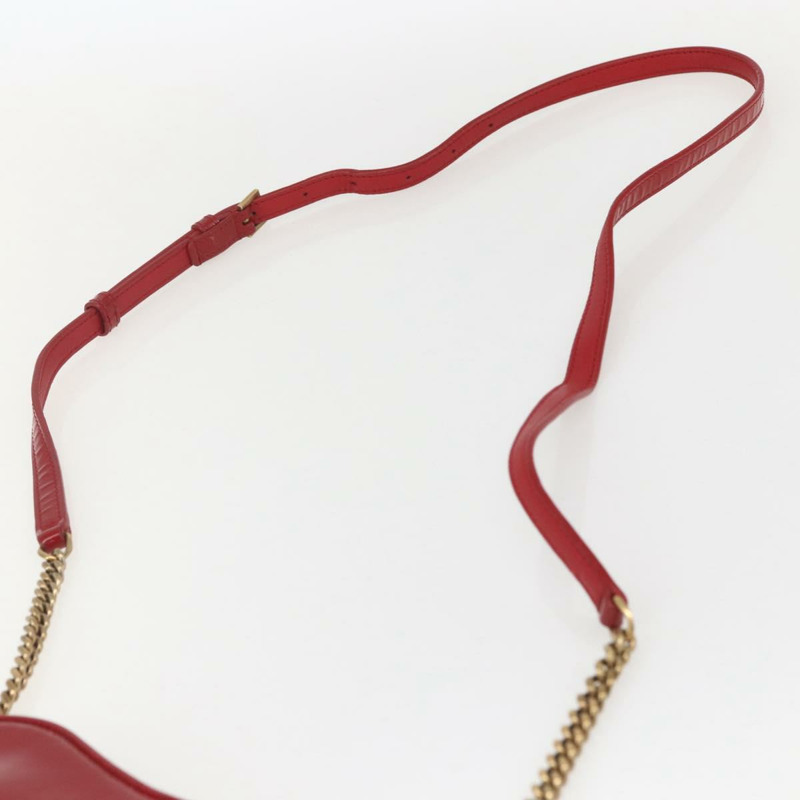 【日本直送】SAINT LAURENT Court 琺瑯紅金肩包 Auth 159321SAV-7