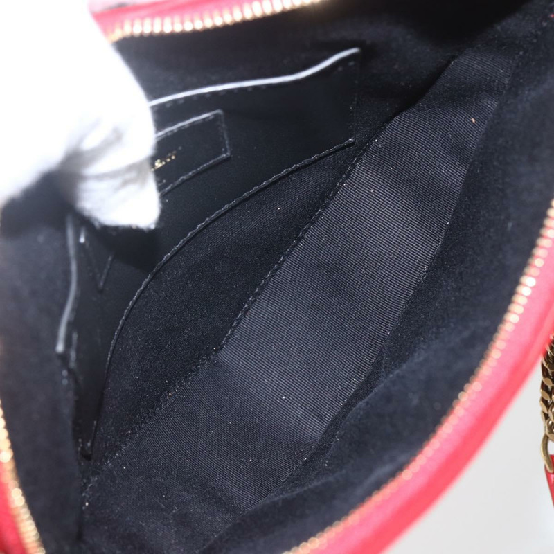【日本直送】SAINT LAURENT Court 琺瑯紅金肩包 Auth 159321SAV-10