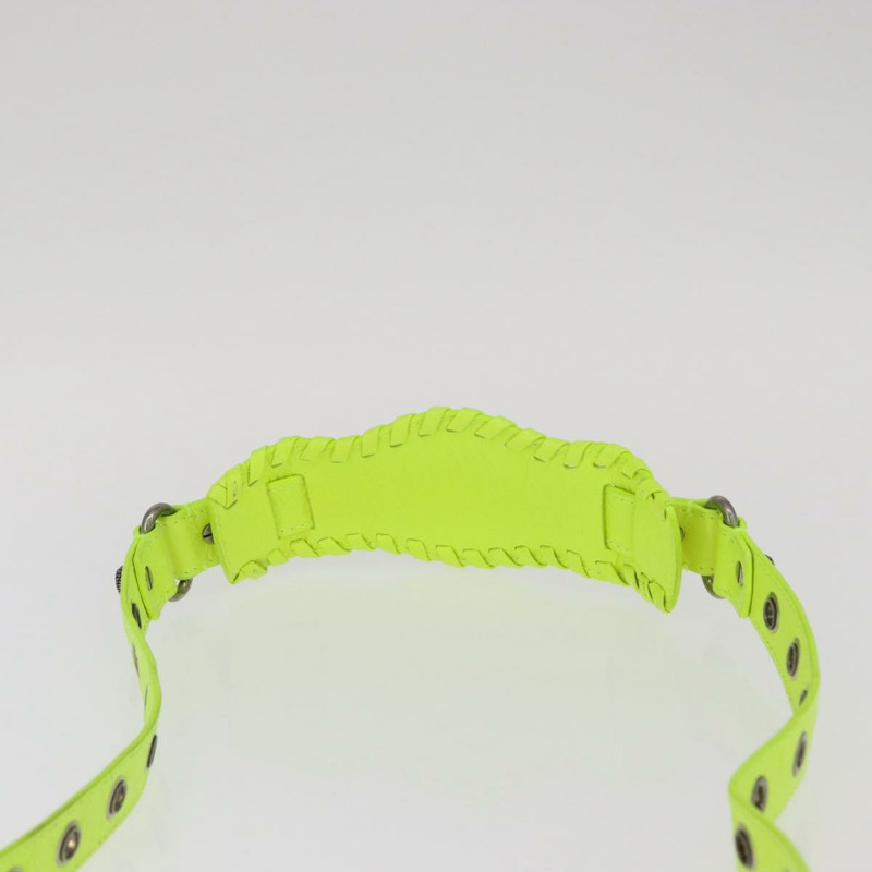 【日本直送】BALENCIAGA LucaGol XS 手提包，皮革，螢光黃，貨號 671309，正品 am10278SAM-13