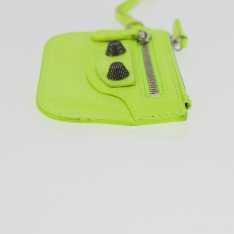 【日本直送】BALENCIAGA LucaGol XS 手提包，皮革，螢光黃，貨號 671309，正品 am10278SAM-25