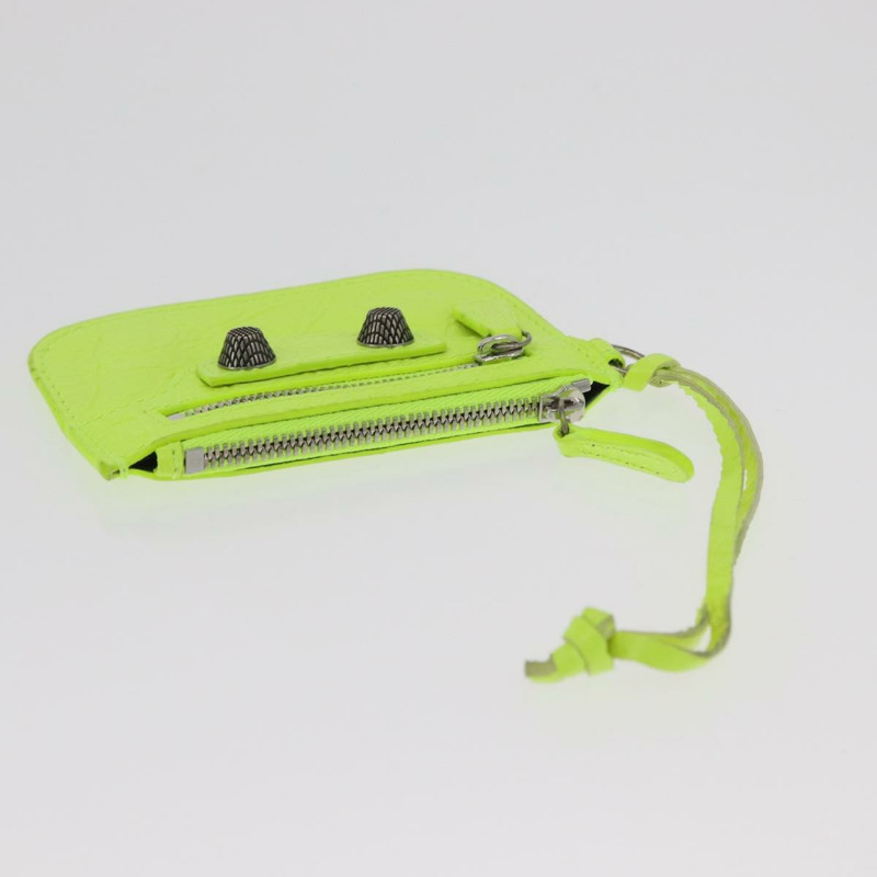 【日本直送】BALENCIAGA LucaGol XS 手提包，皮革，螢光黃，貨號 671309，正品 am10278SAM-26