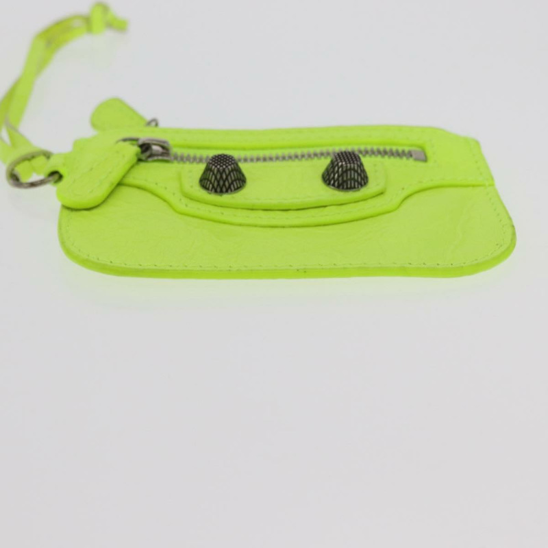 【日本直送】BALENCIAGA LucaGol XS 手提包，皮革，螢光黃，貨號 671309，正品 am10278SAM-27