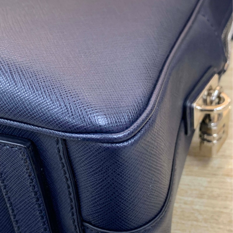 99新 PRADA 普拉達 牛皮純色 手提包  附件：塵袋-4