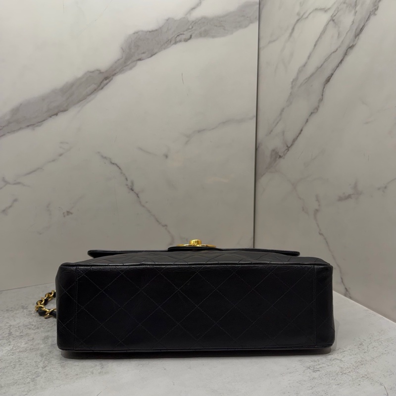 Chanel • 經典黑金羊皮貝嫂包 34-9