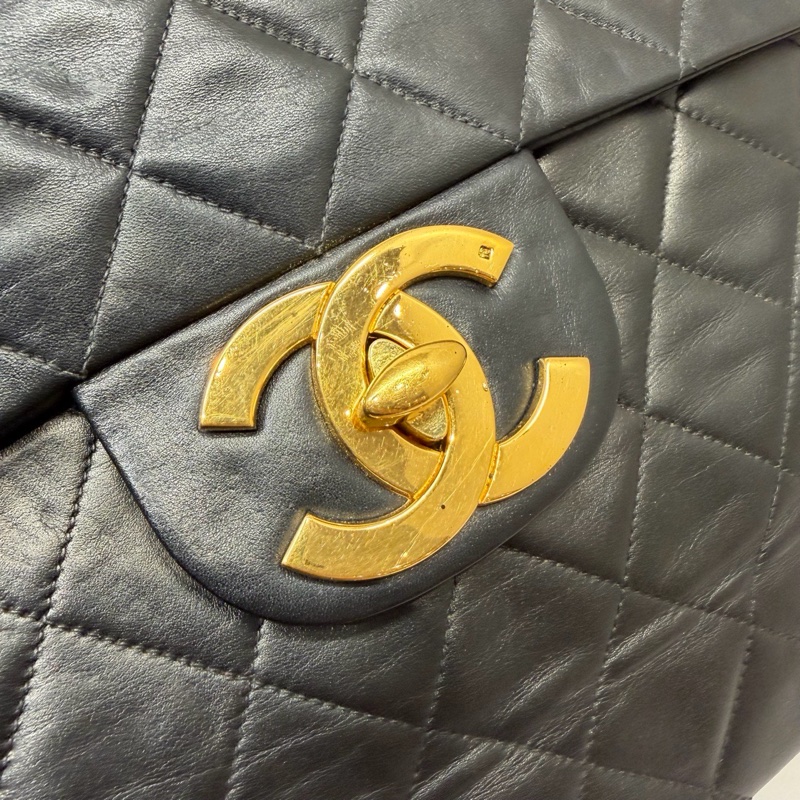 Chanel • 經典黑金羊皮貝嫂包 34-11