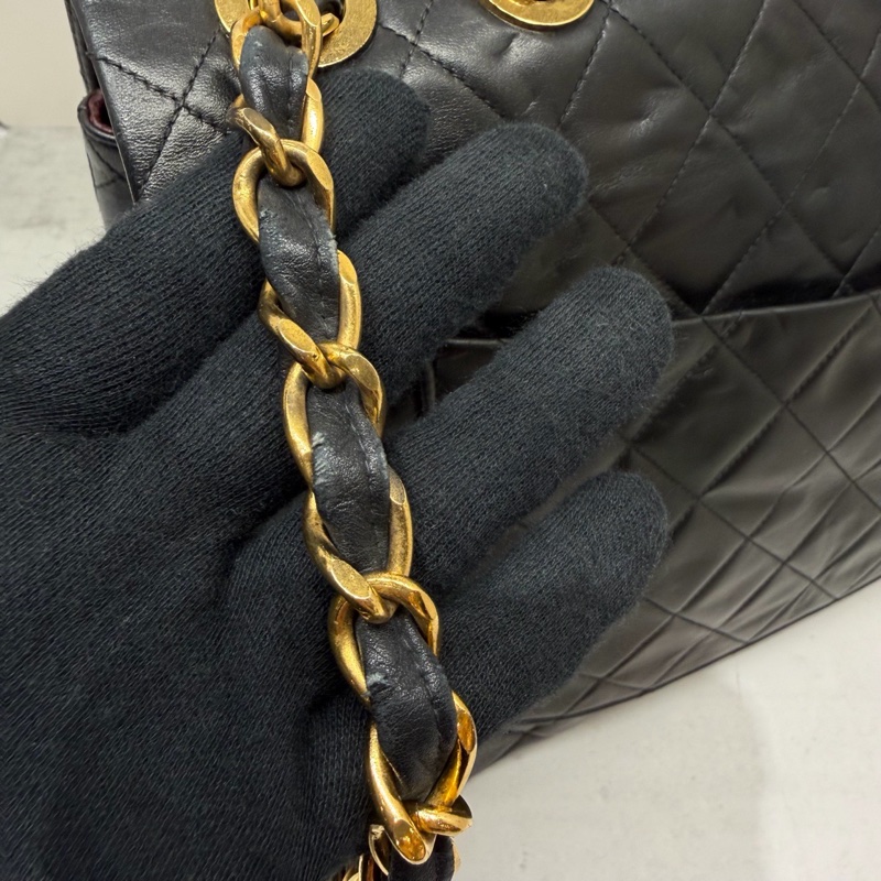 Chanel • 經典黑金羊皮貝嫂包 34-13