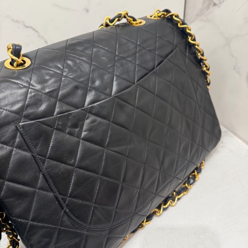 Chanel • 經典黑金羊皮貝嫂包 34-14